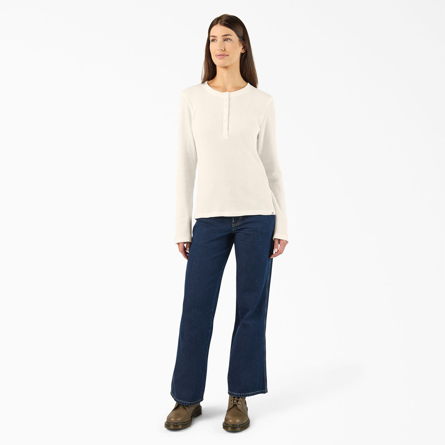 Dickies Women's Crewneck Henley Shirt