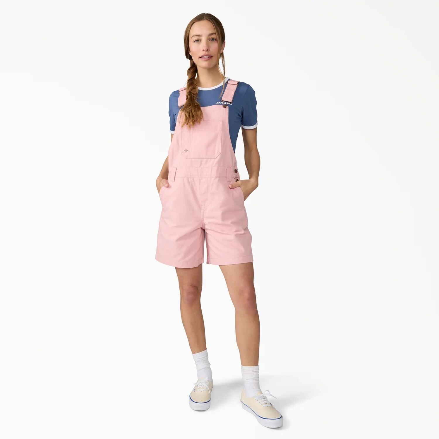 Dickies Women's Relaxed Fit Bib Shortalls, 7 in.