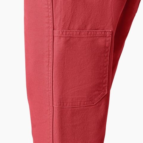 Dickies Women's Double Front Bib Overalls in Red Ochre