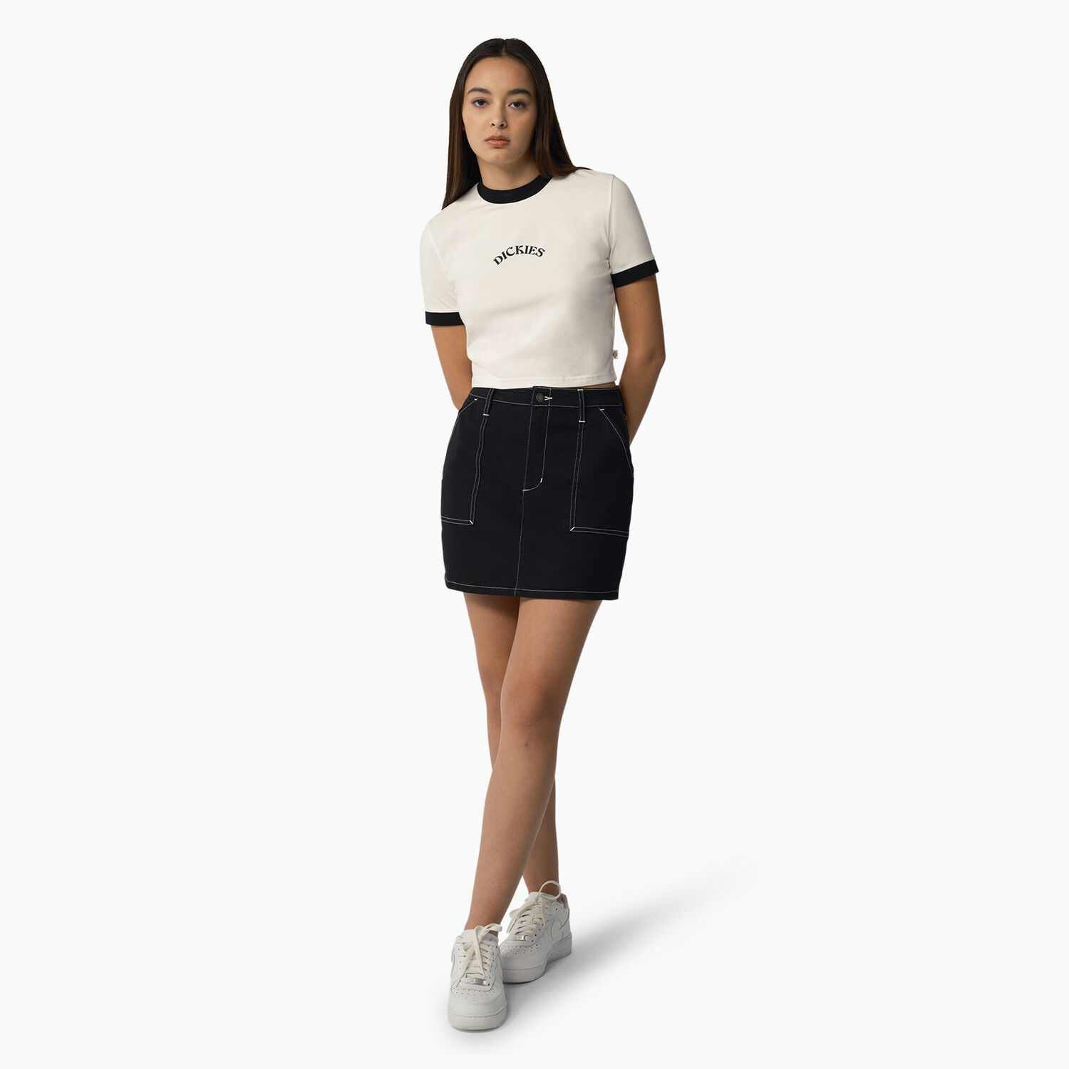 Dickies Women's High Waisted Carpenter Skirt in Black