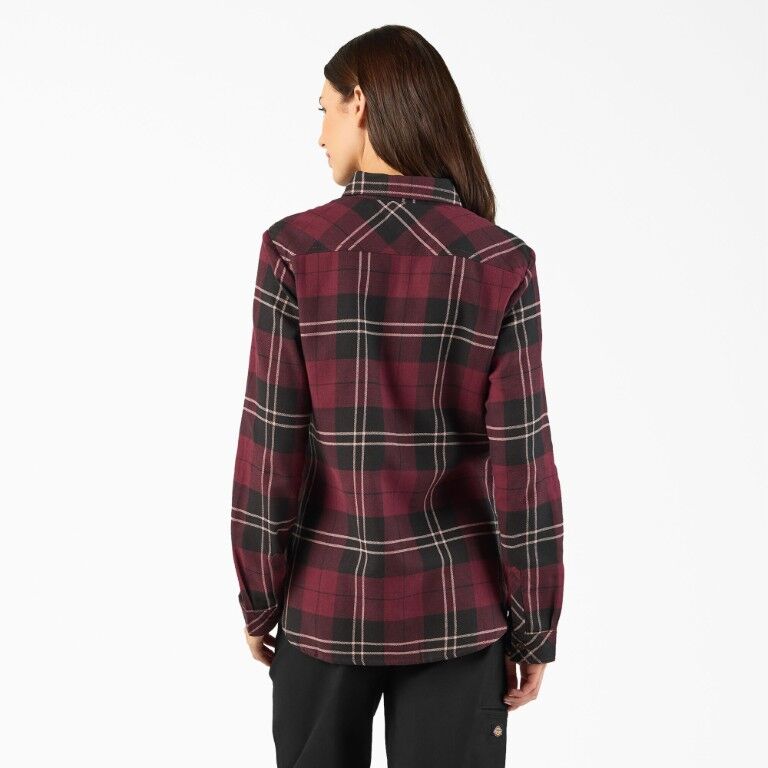 Dickies Women's Plaid Flannel Long Sleeve Shirt