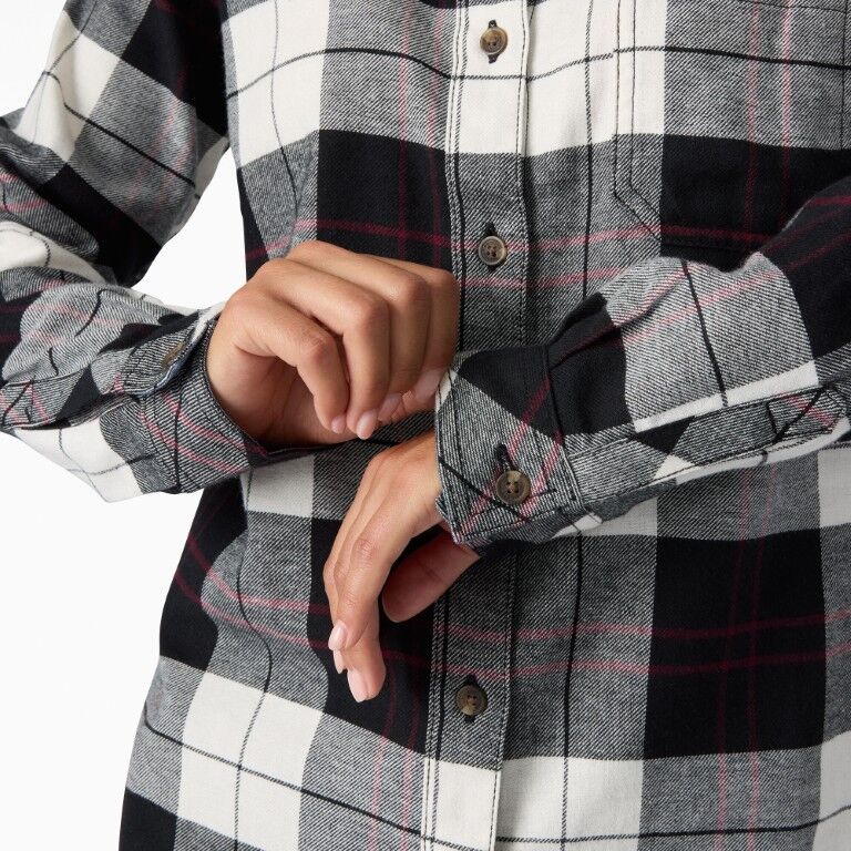 Dickies Women's Plaid Flannel Long Sleeve Shirt