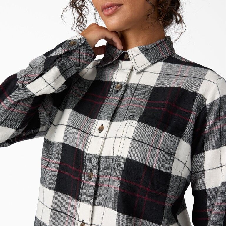 Dickies Women's Plaid Flannel Long Sleeve Shirt