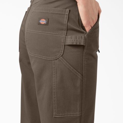 Dickies Women's Relaxed Fit Carpenter Pants in Mushroom