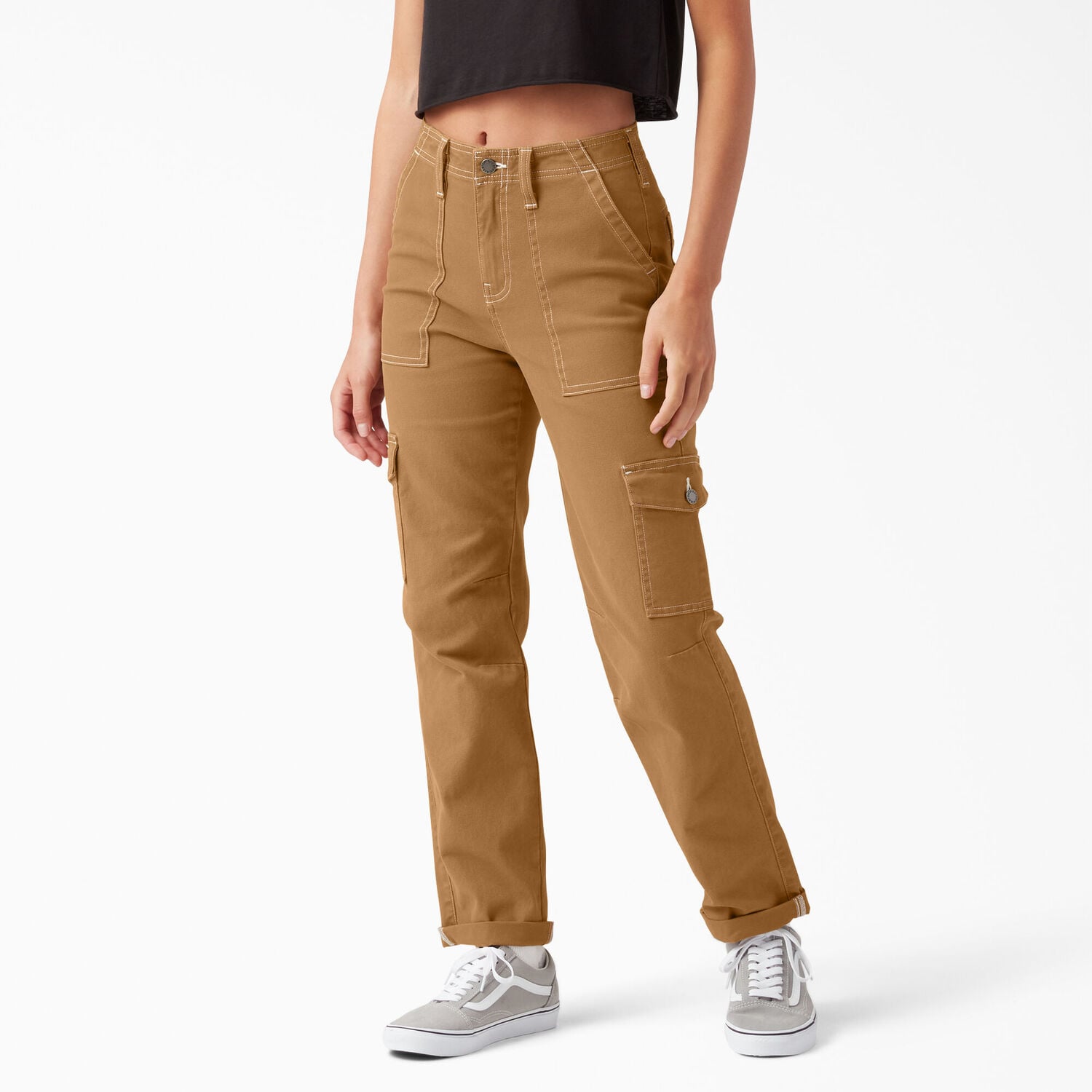 Dickies Women's Skinny Fit Cuffed Cargo Pants