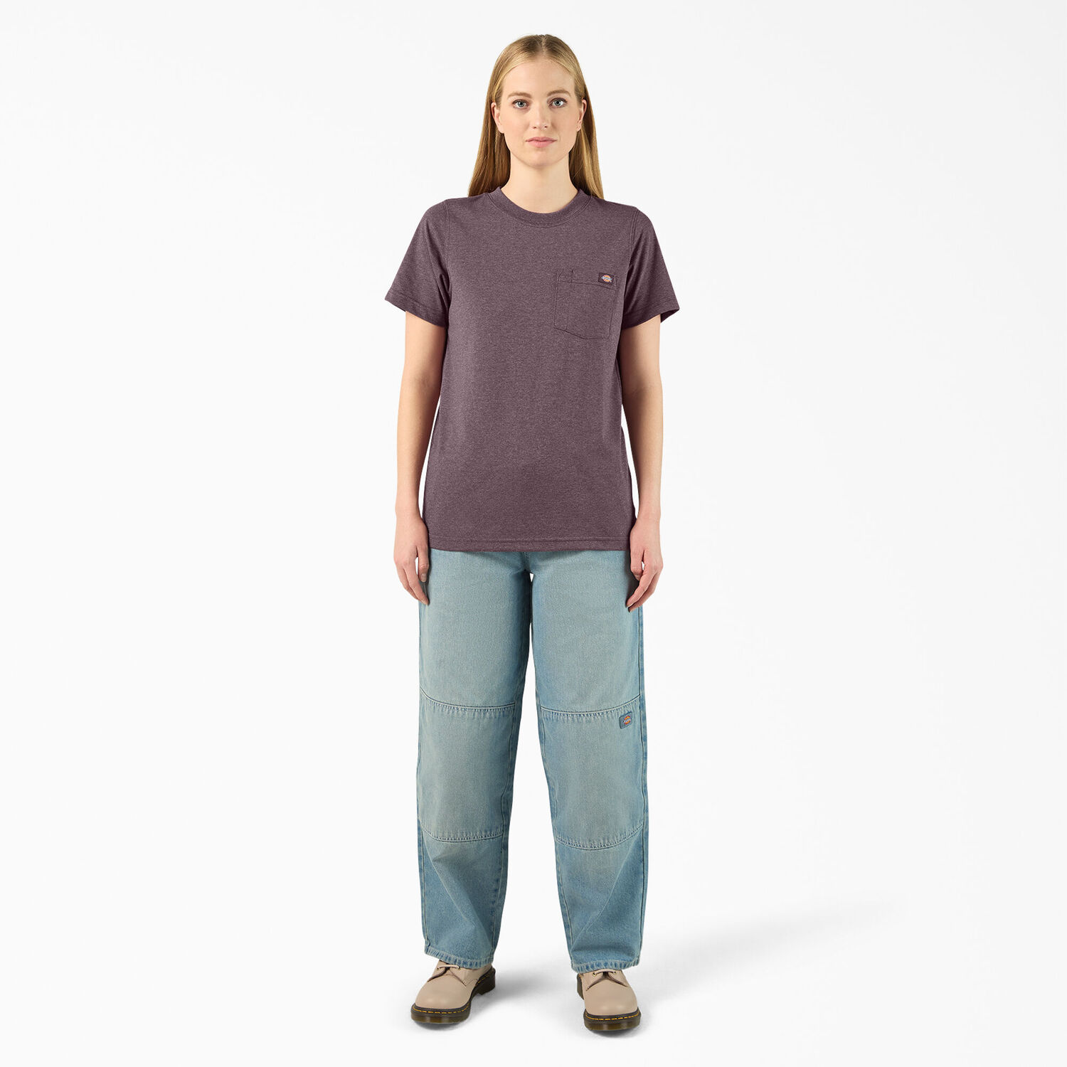 Dickies Women's Heavyweight Short Sleeve Pocket T-Shirt