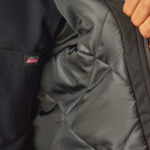 Dickies Men's Water Repellent Flannel Hooded Shirt Jacket