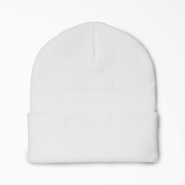 Dickies Men's Cuffed Knit Beanie in White
