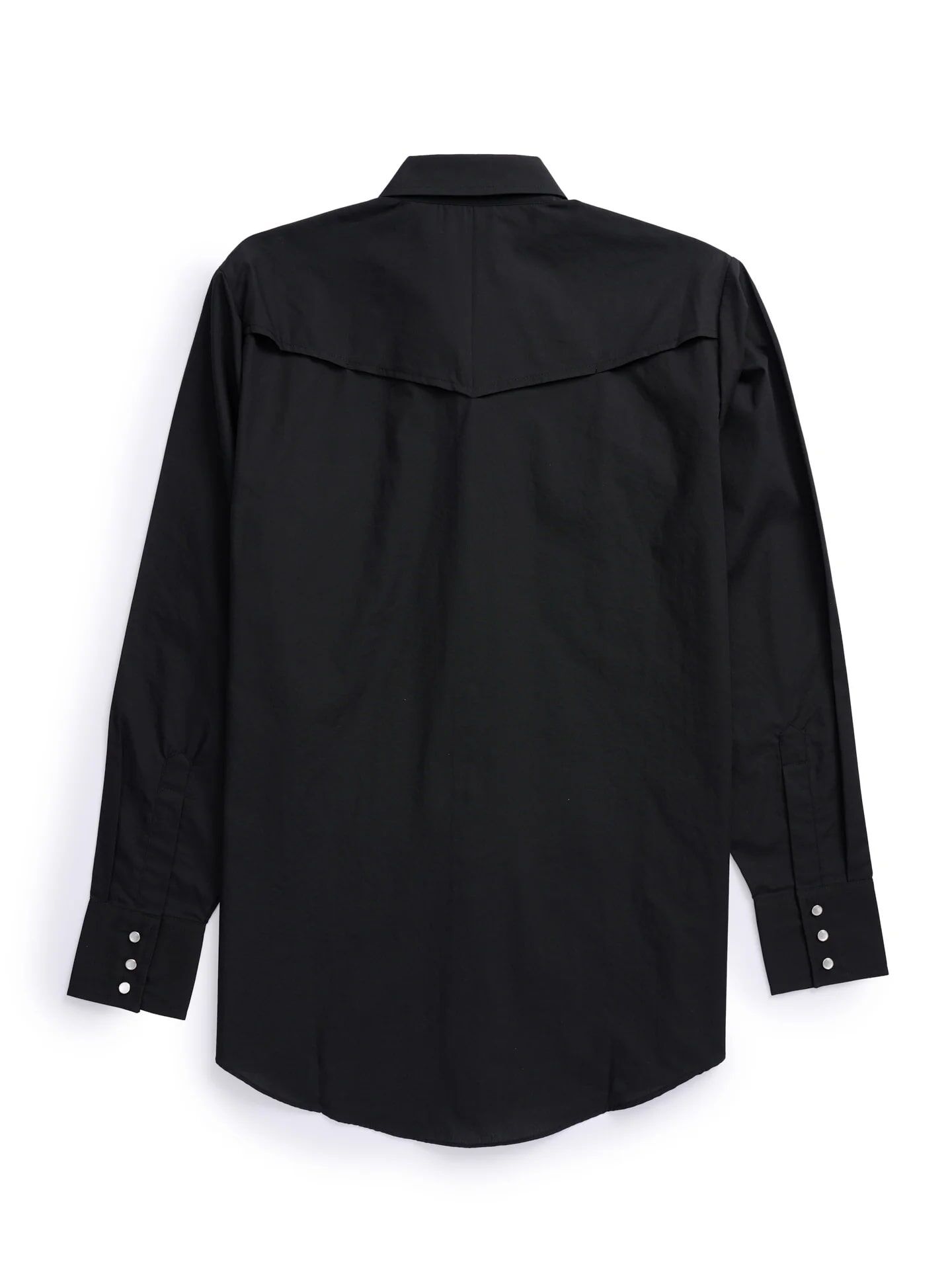 Men's Ely Cattleman Pro Long Sleeve Solid Outdoor Western Shirt in Black