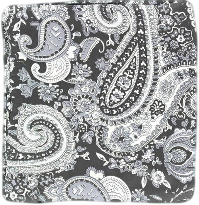 M & F Western Black Silk Paisley Wild Rag, 33 in. x 33 in.