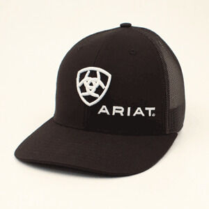 M & F Western Men's Ariat Signature Logo Cap in Black