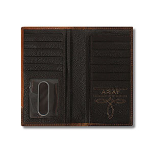 M & F Western Men's Ariat Distressed Rodeo Wallet