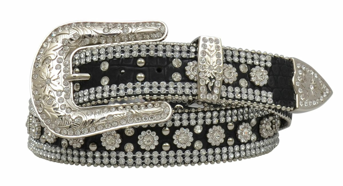 M & F Western Women's Angel Ranch Gator Print Leather Belt