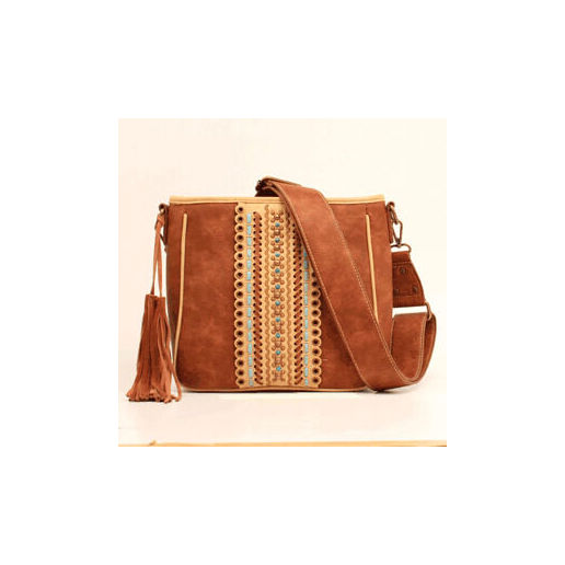 M F Western Women's Blazin Roxx Laney Messenger Bag in Brown