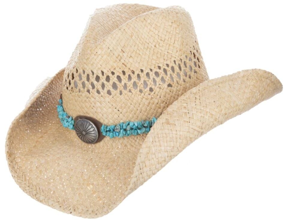 Scala Women's Connie Handwoven Vented Raffia Western Hat