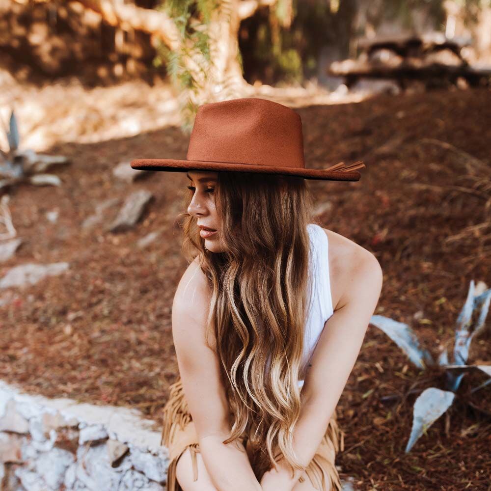 Biltmore Women's Rebel Heart Wool Hat in Rust