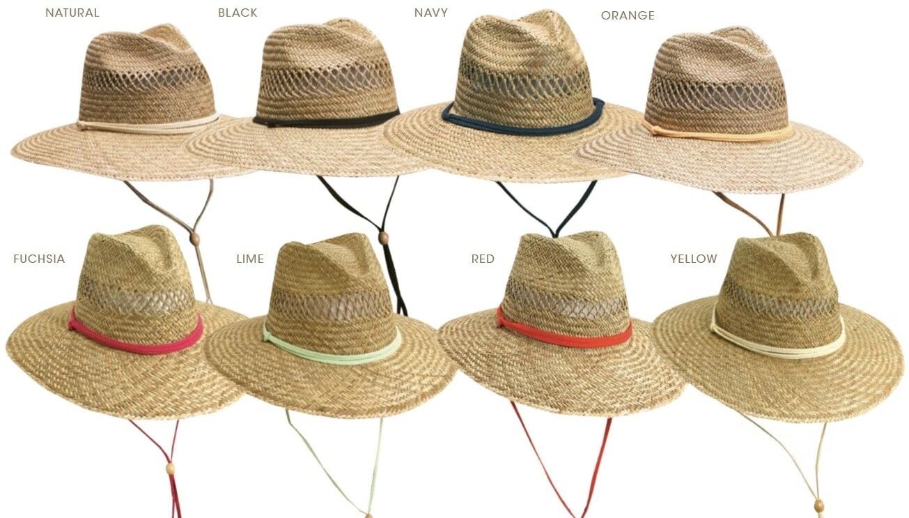 Dorfman Pacific Women's Cebu Handwoven Rush Straw Lifeguard Hat