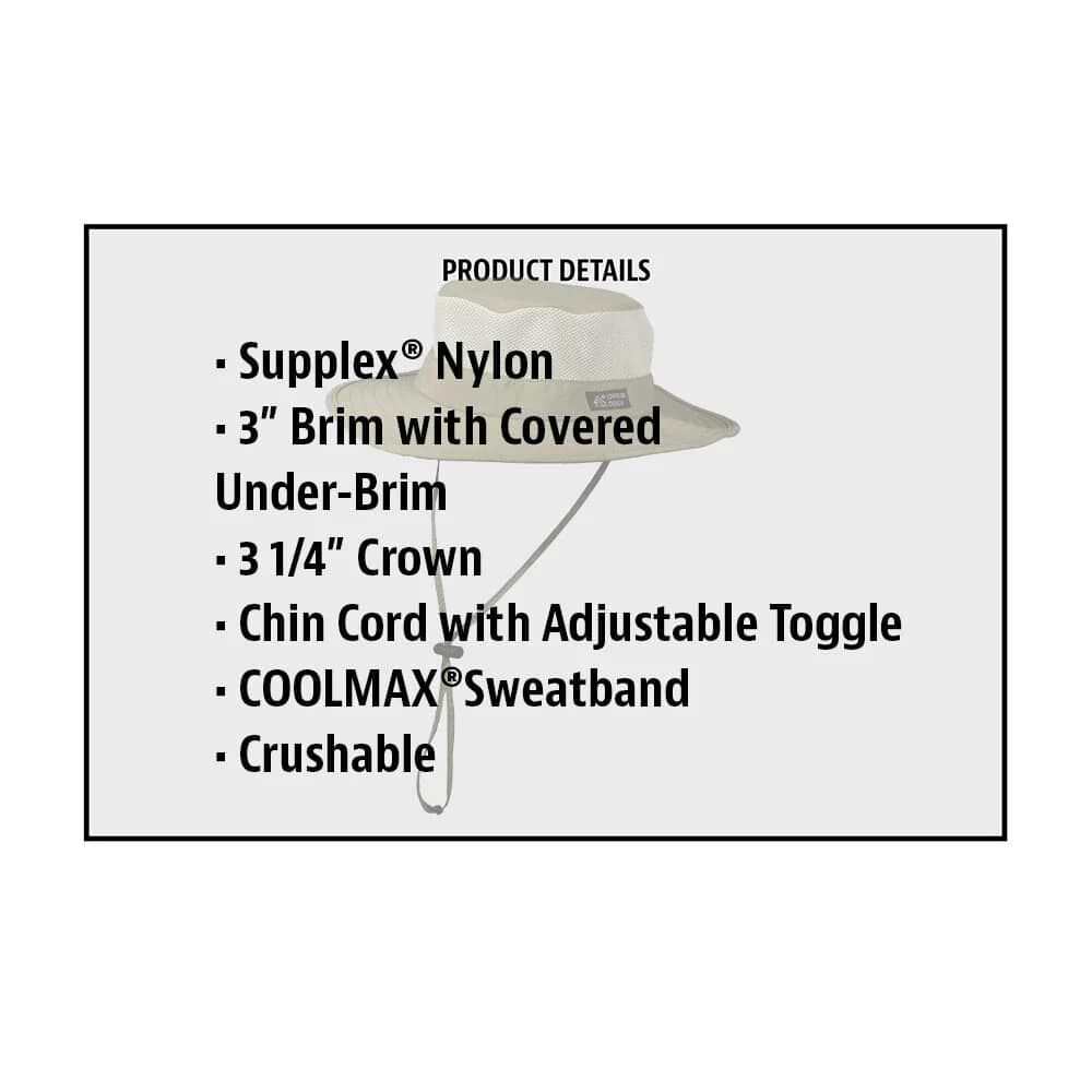 Dorfman Hat Co Men's Supplex Boonie Trailer Hat in Fossil