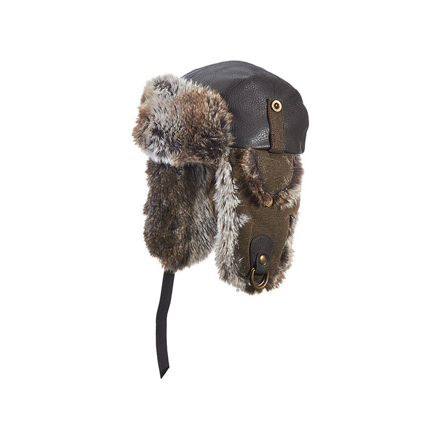 Dorfman Men's Leather Trooper Hat