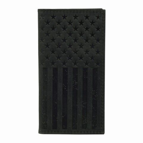 Justin Men's Genuine Leather Graphite Flag Jr. Rodeo Wallet