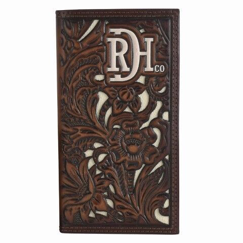 Red Dirt Hat Co. Men's Tooled Rodeo Wallet With Ivory Inlay
