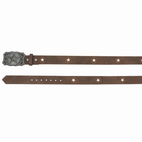 Arena Ace Boy's Belt With Star Cutouts And White Inlay