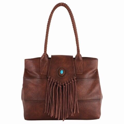 Justin Women's Tote With Faux Turquoise Concho