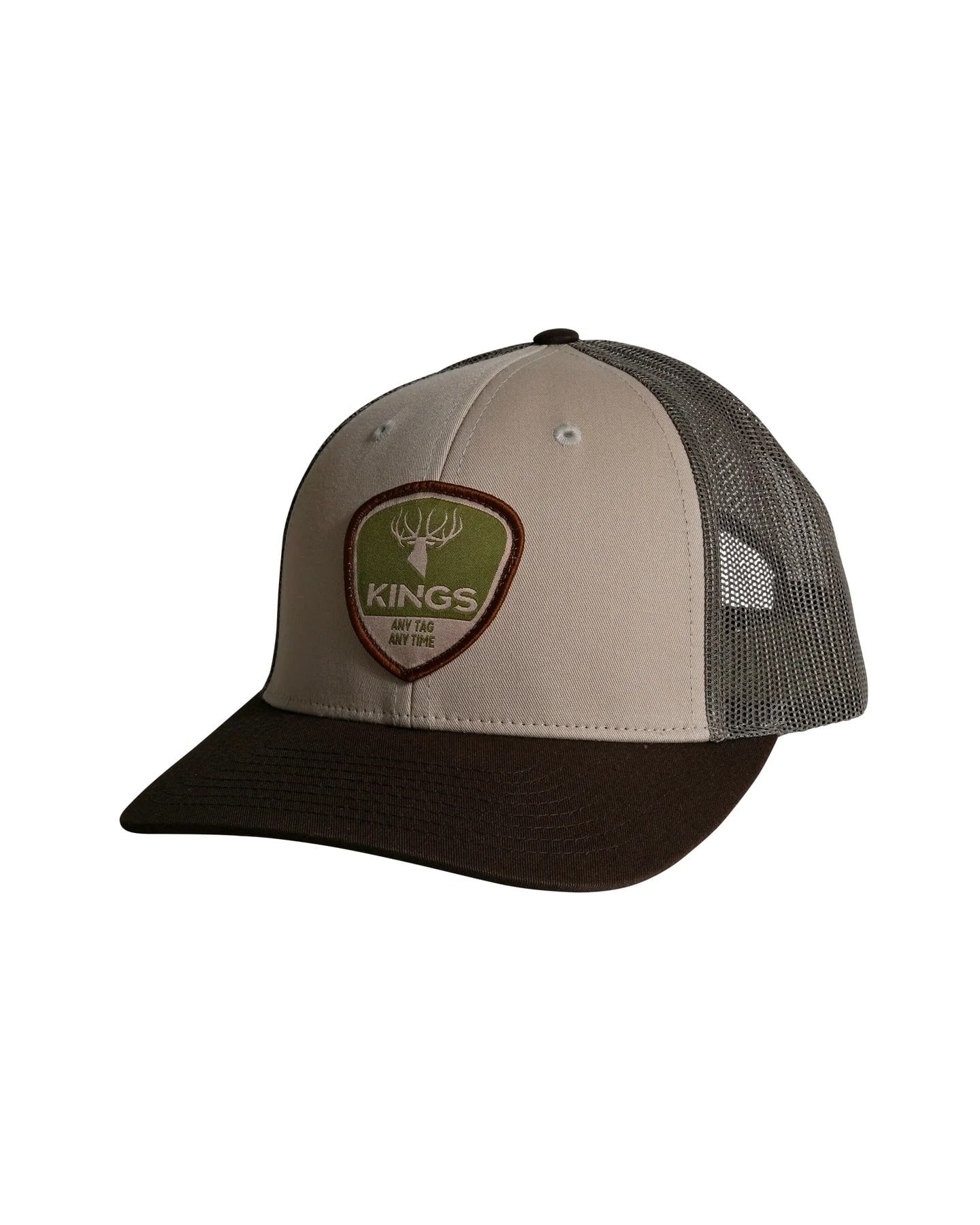 King's Camo Men's Shield Logo Patch Hat in Brown