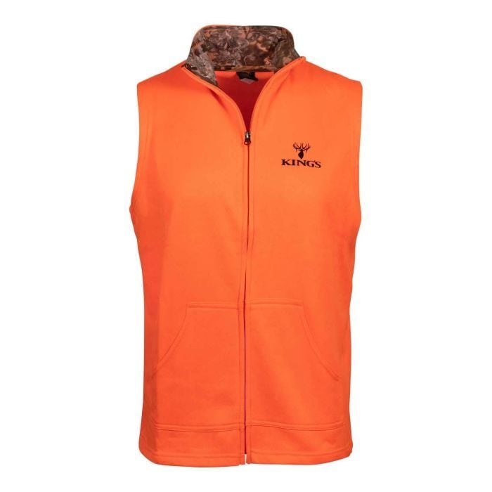 King's Camo Blaze Orange Fleece Hunter Vest - Men's Vests