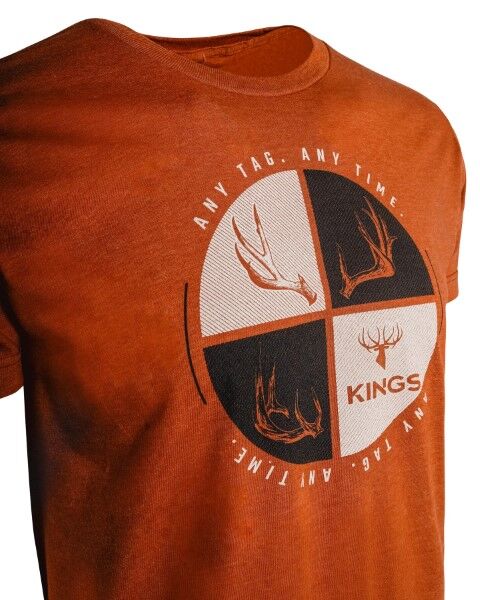 King's Camo Men's Crosshair T-Shirt in Heather Rust