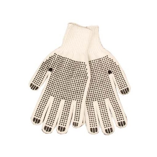 Kinco Men's String Knit With PVC Dots Gloves in White