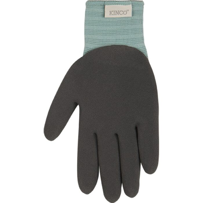 Kinco Women's Bamboo-Nylon Knit Shell And Sandy Foam Latex Palm Glove in Aqua
