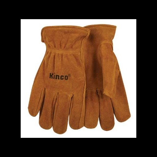 Kinco Men's Suede Cowhide Driver Gloves in Brown