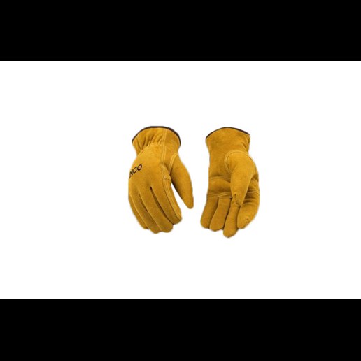 Kinco Men's Lined Suede Cowhide Driver Gloves in Gold