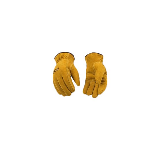Kinco Men's Lined Suede Cowhide Driver Gloves in Gold