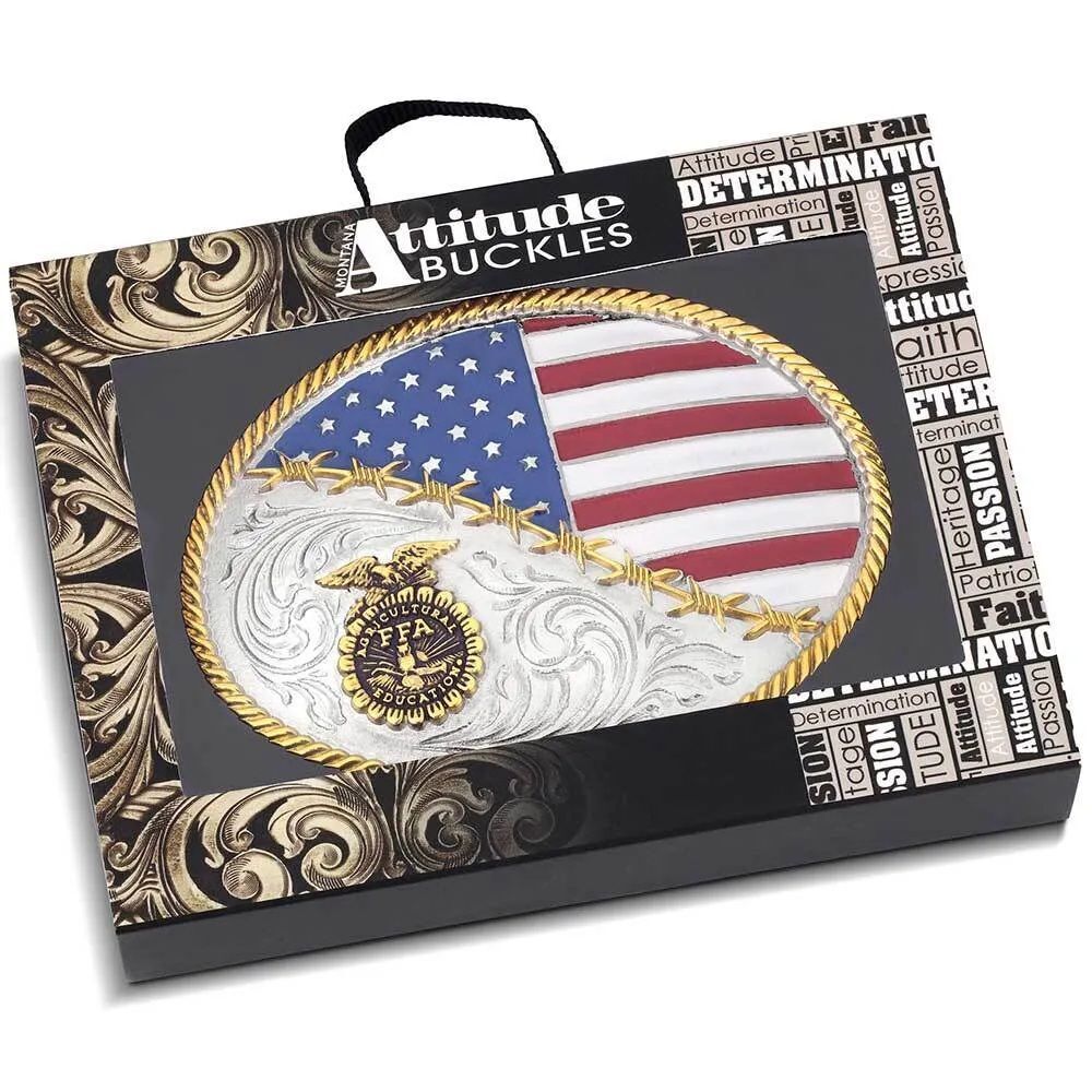 Montana Silversmiths Women's FFA Patriotic Traditions Buckle
