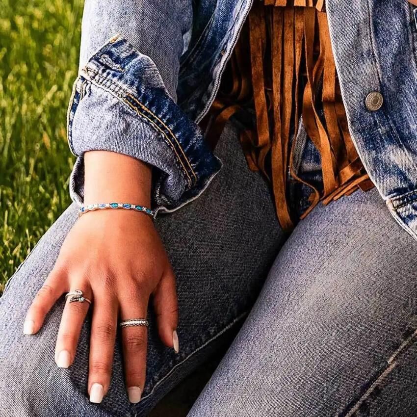 Montana Silversmiths Moonlit Night Crystal Opal Cuff Bracelet