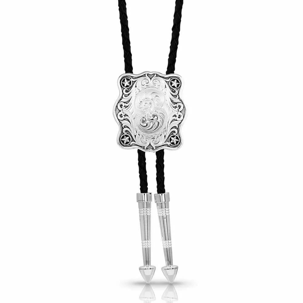 Montana Silversmiths Scalloped Square Bolo Tie Jewelry Montana
