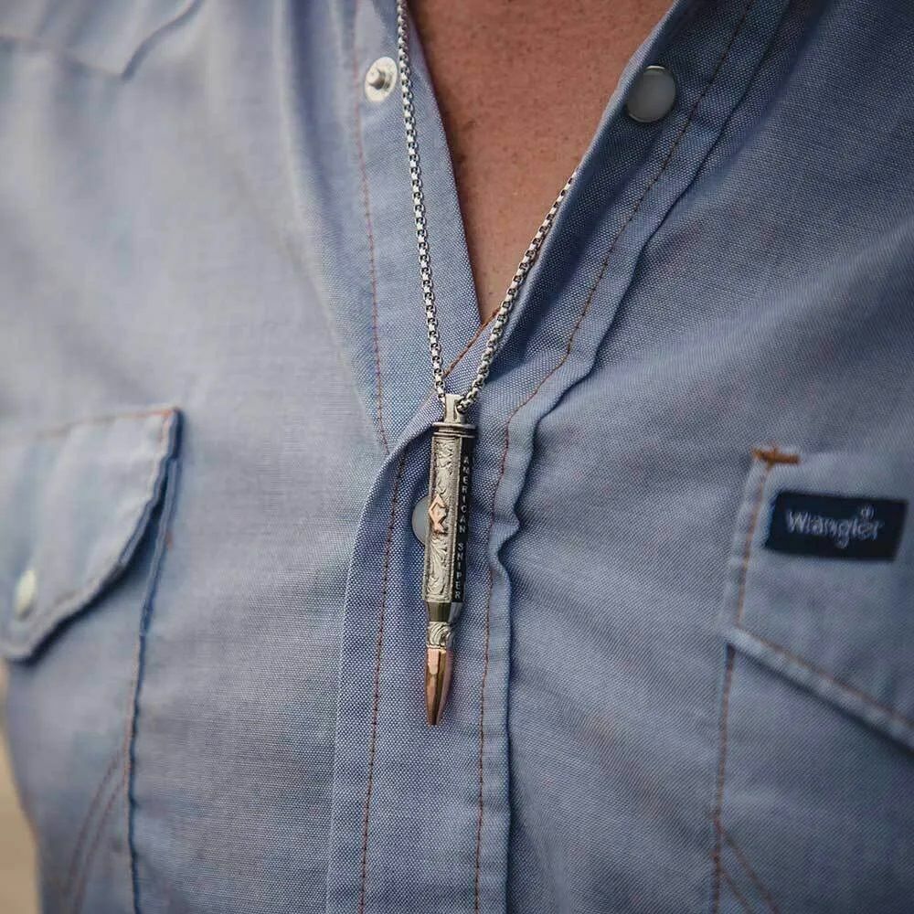 Montana Silversmiths I'll Cover You Sniper Bullet Necklace