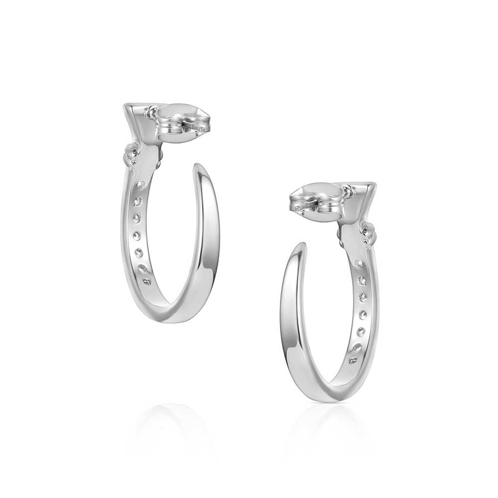Montana Silversmiths Women's Horseshoe Nail Hoop Earrings