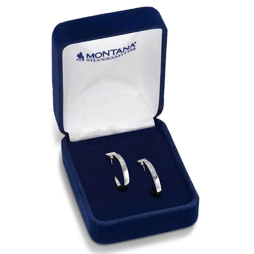 Montana Silversmiths Women's Horseshoe Nail Hoop Earrings