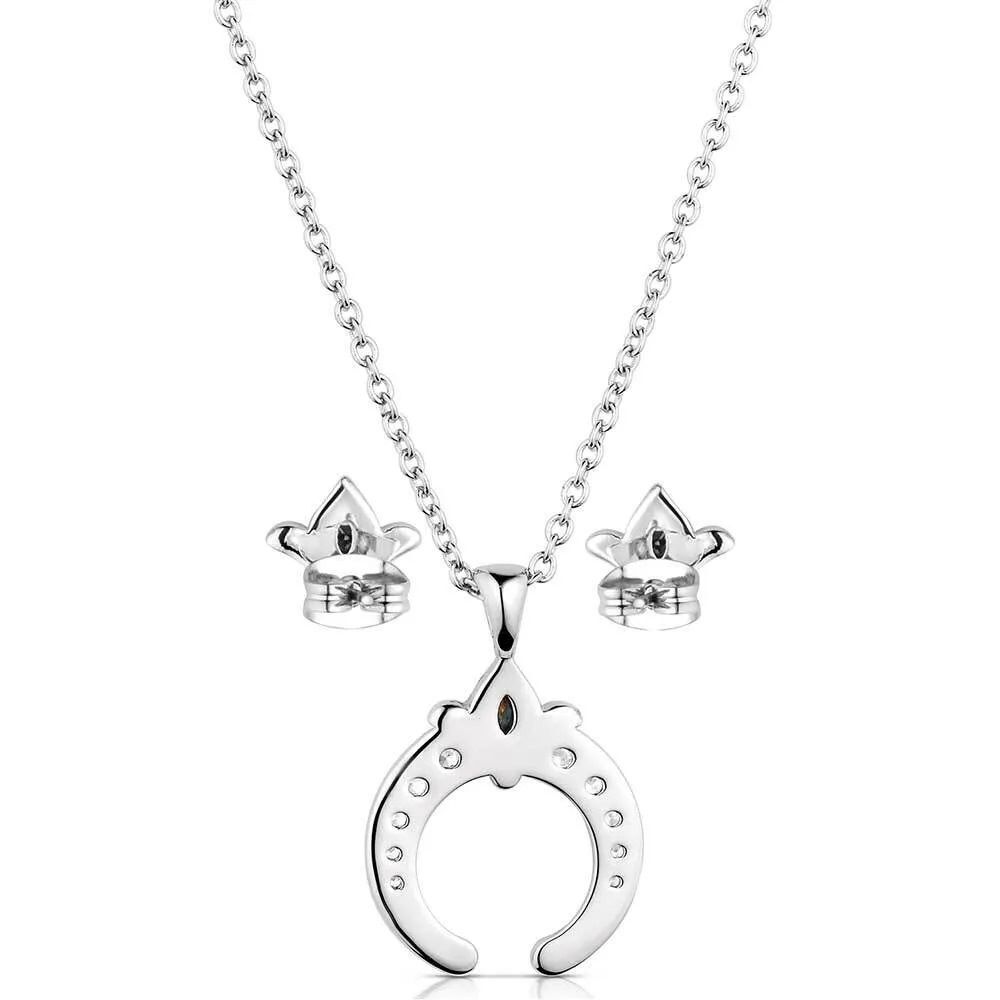 Montana Silversmiths Simple Squash Blossom Crystal Jewelry Set