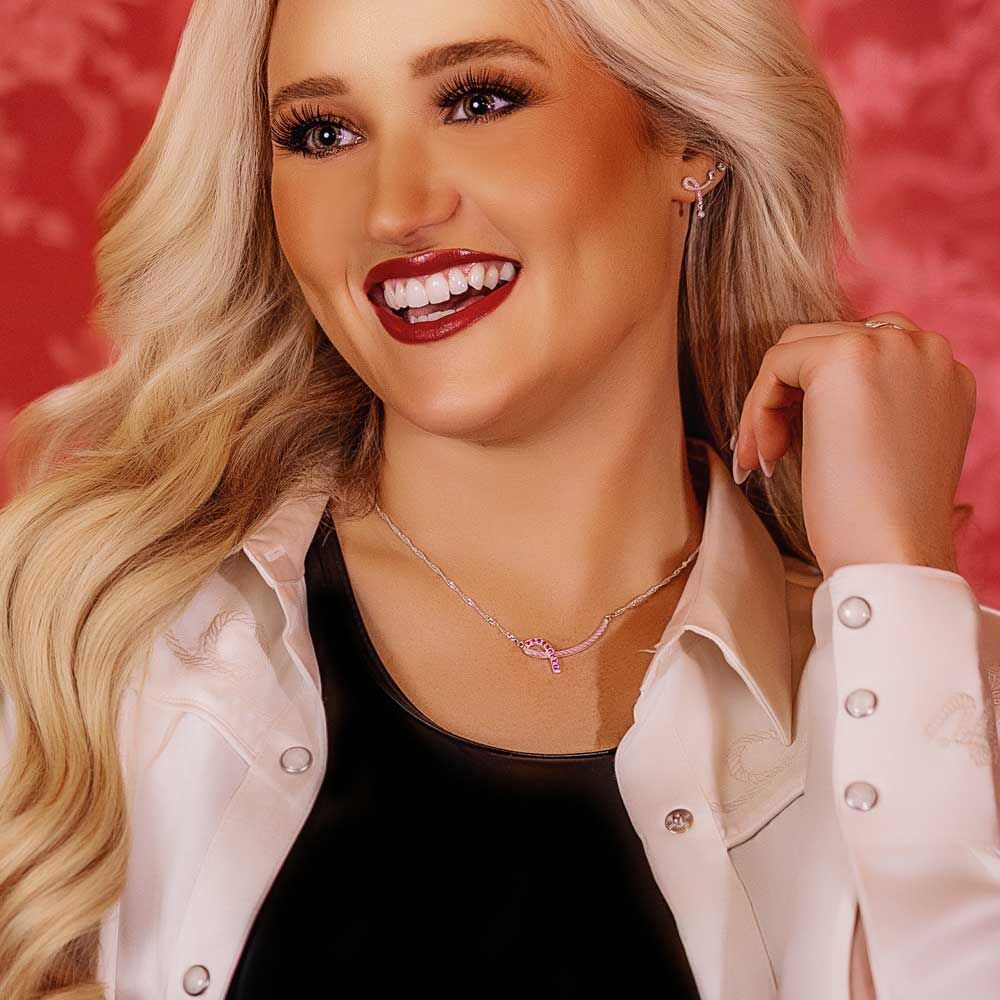 Montana Silversmiths Women's Tough Enough to Wear Pink Hope Rope Jewelry Set