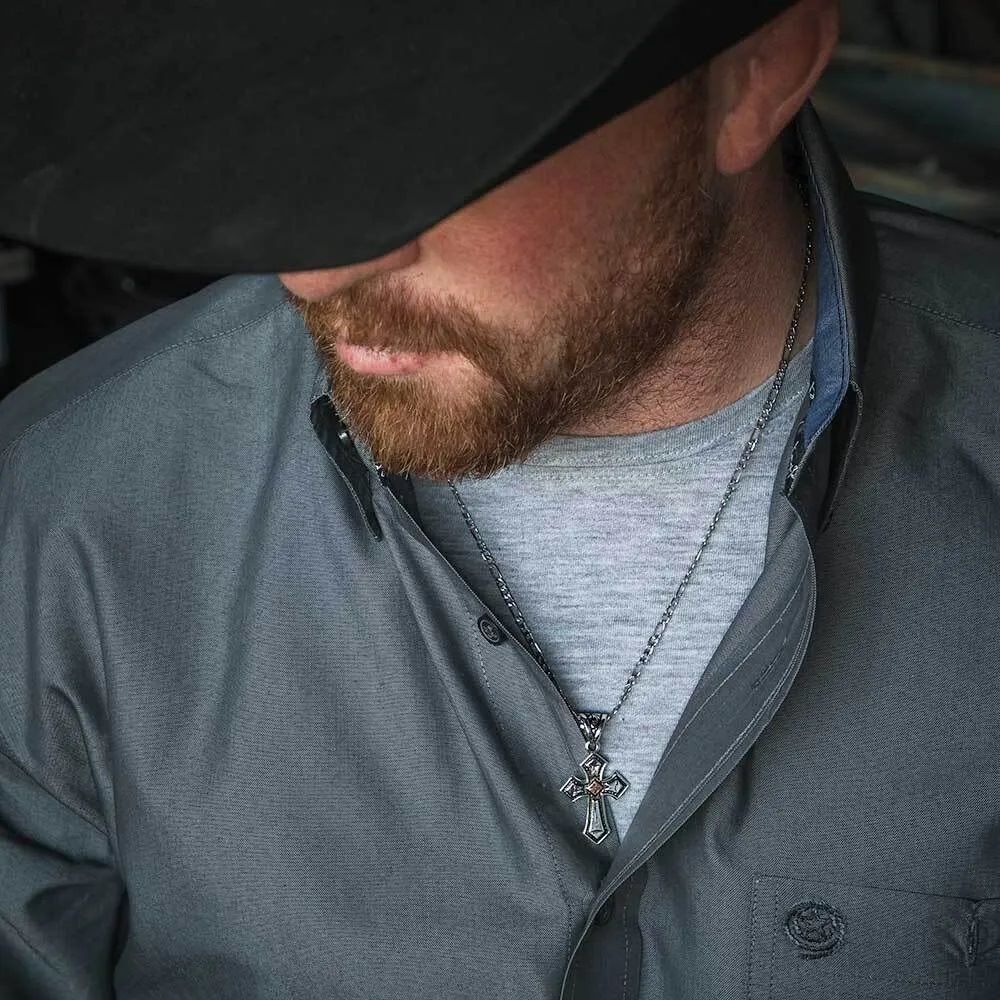 Montana Silversmiths Antique Copper Diamond Cross