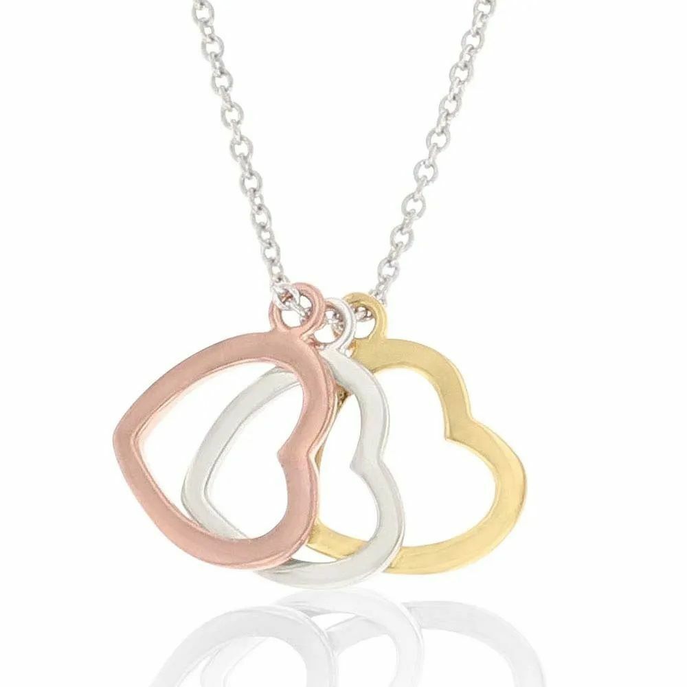 Montana Silversmiths Trio Heart Shadow Charm Necklace