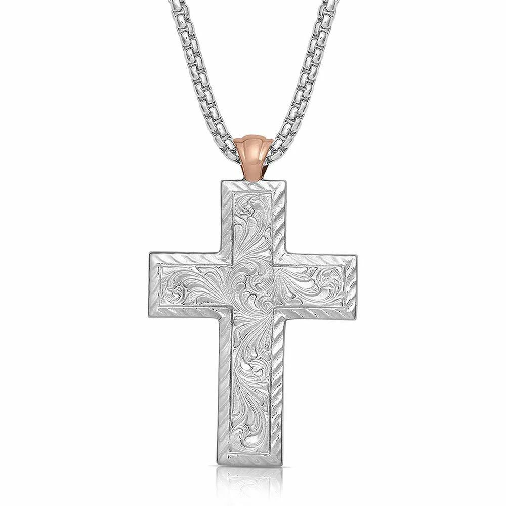 Montana Silversmiths American Legends Mosaic Cross Necklace