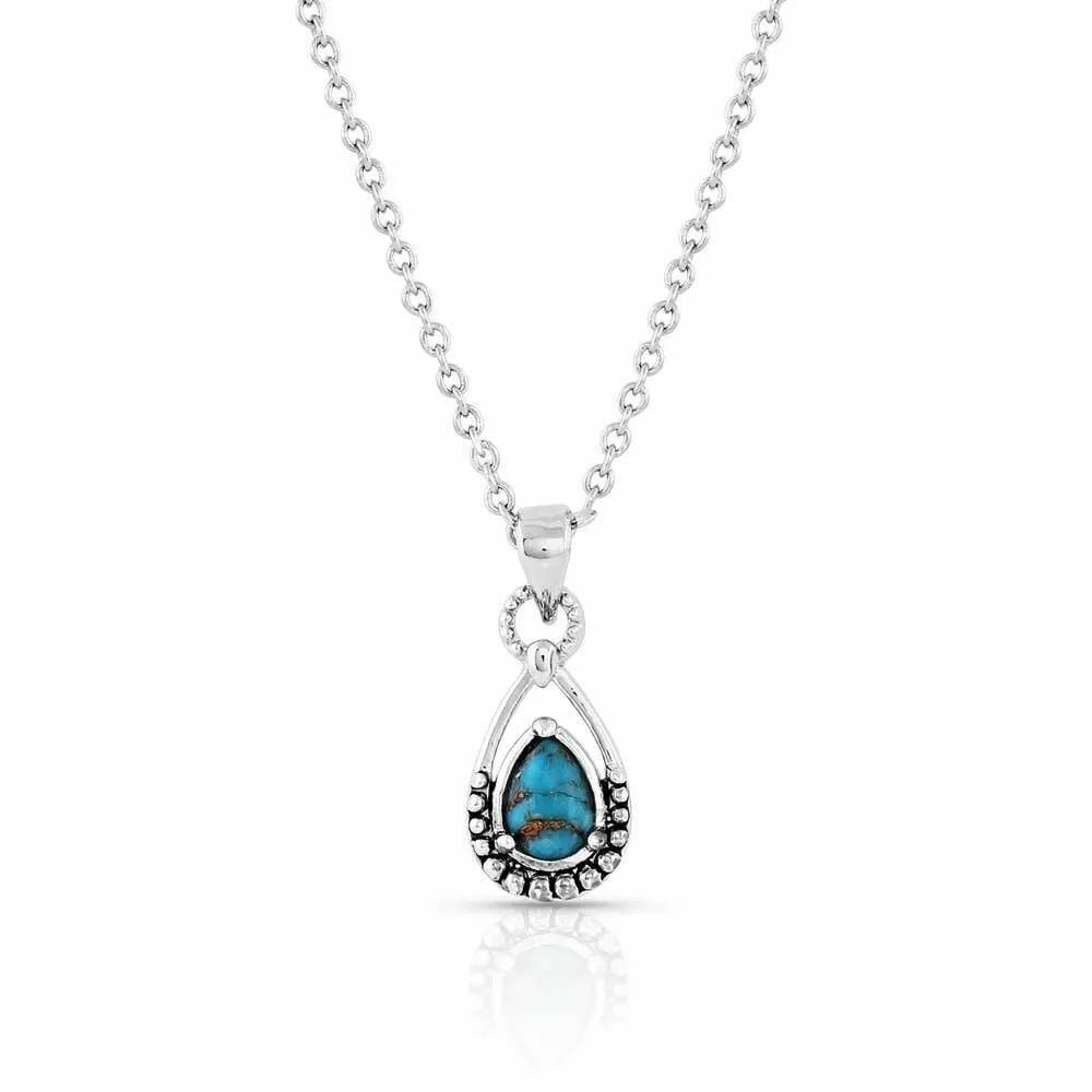 Montana Silversmiths Touch of Turquoise Teardrop Necklace