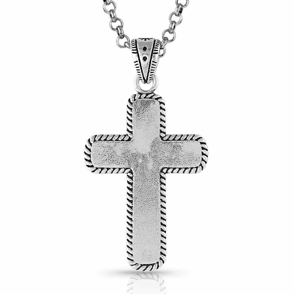 Montana Silversmiths Faith on Point Turquoise Cross Necklace