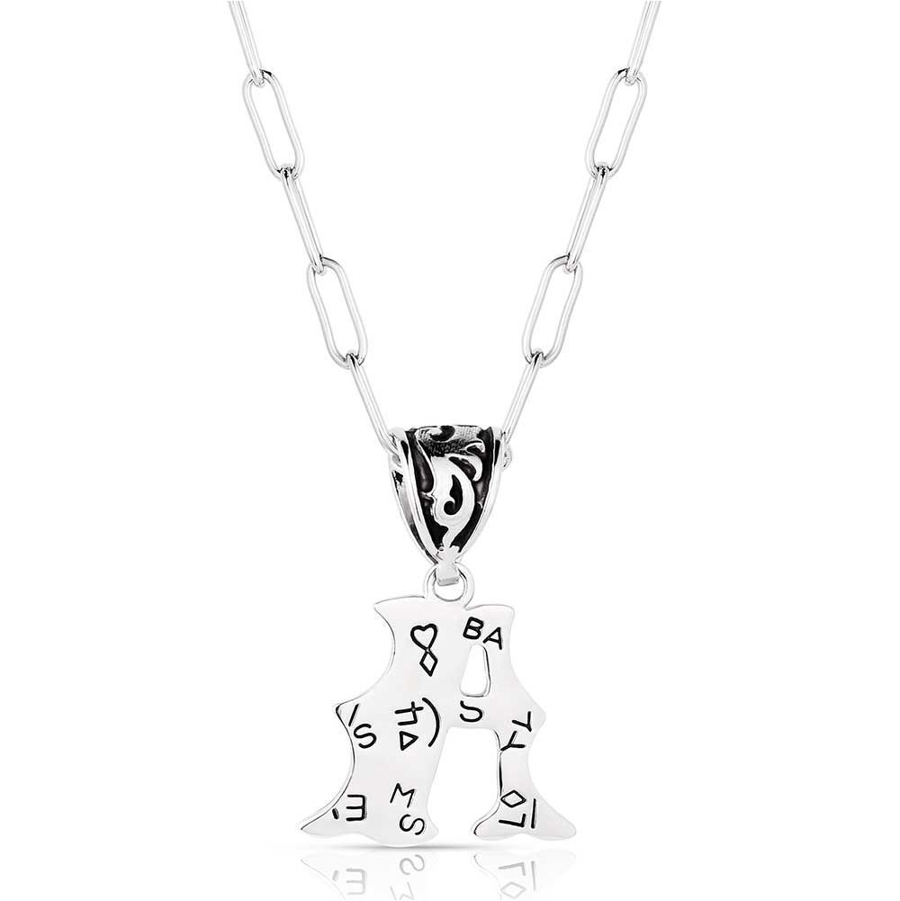 Montana Silversmiths Western Initial Necklace Letter "A"