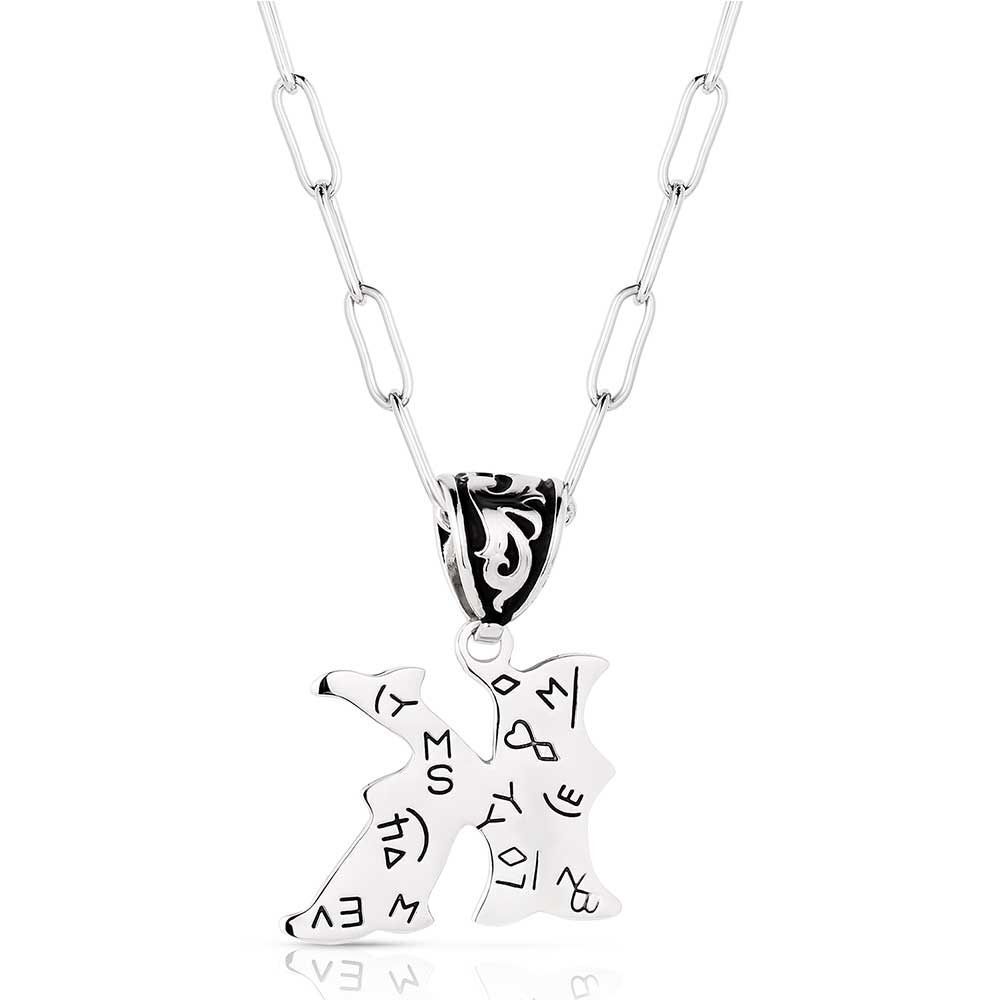 Montana Silversmiths Western Initial Necklace Letter "K"